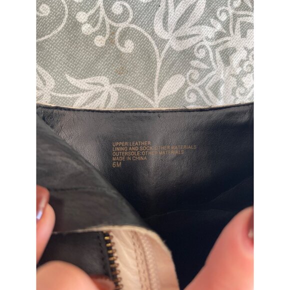 Banana Republic Women’s Leather Stiletto Heel Ankle Booties Black & Cream Size 6 - Picture 6 of 7